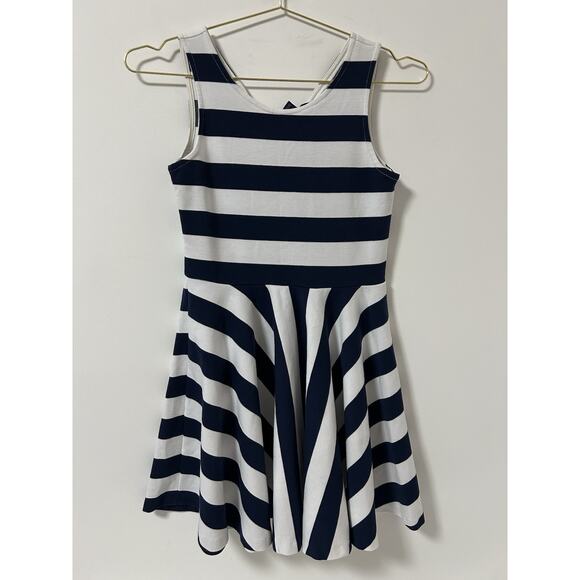 Polo Ralph Lauren Other - Polo Ralph Lauren Girls Fit & Flare Stripes Navy White Dress Size Large Nautical